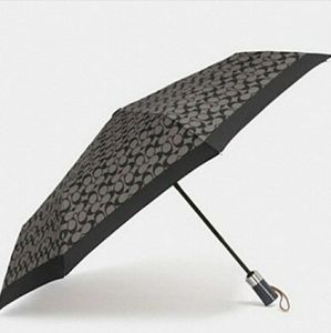Coach Signature Umbrella Black/Gray